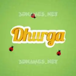 dhurga in Ladybugs style - 3D name wallpaper