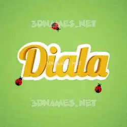 diala in Ladybugs style - 3D name wallpaper