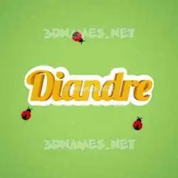 diandre in Ladybugs style - 3D name wallpaper