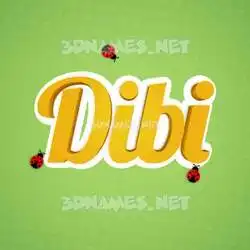 dibi in Ladybugs style - 3D name wallpaper