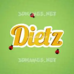 dietz in Ladybugs style - 3D name wallpaper