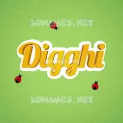 digghi in Ladybugs style - 3D name wallpaper