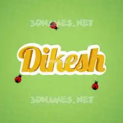 dikesh in Ladybugs style - 3D name wallpaper