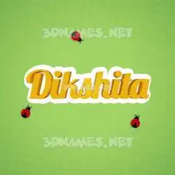 dikshita in Ladybugs style - 3D name wallpaper