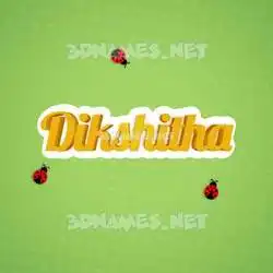 dikshitha in Ladybugs style - 3D name wallpaper