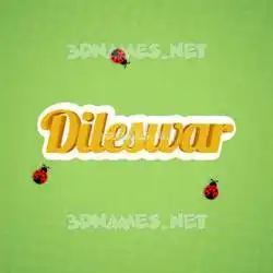dileswar in Ladybugs style - 3D name wallpaper