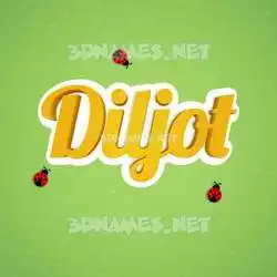 diljot in Ladybugs style - 3D name wallpaper
