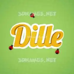 dille in Ladybugs style - 3D name wallpaper