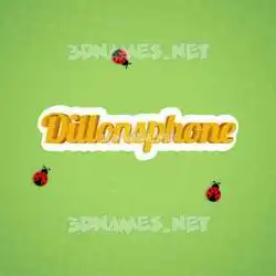 dillonsphone in Ladybugs style - 3D name wallpaper