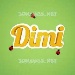 dimi in Ladybugs style - 3D name wallpaper