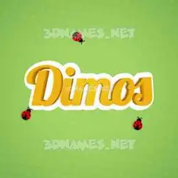 dimos in Ladybugs style - 3D name wallpaper