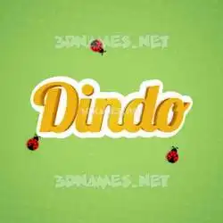 dindo in Ladybugs style - 3D name wallpaper
