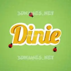 dinie in Ladybugs style - 3D name wallpaper