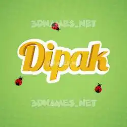 dipak in Ladybugs style - 3D name wallpaper