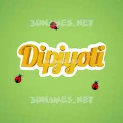 dipjyoti in Ladybugs style - 3D name wallpaper