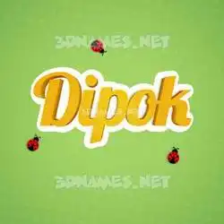dipok in Ladybugs style - 3D name wallpaper