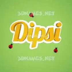 dipsi in Ladybugs style - 3D name wallpaper
