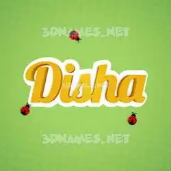 disha in Ladybugs style - 3D name wallpaper