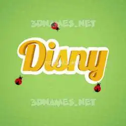 disny in Ladybugs style - 3D name wallpaper