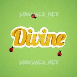 divine in Ladybugs style - 3D name wallpaper