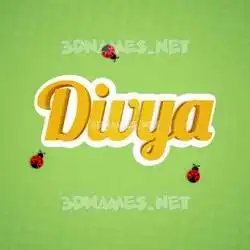 divya in Ladybugs style - 3D name wallpaper
