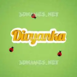 divyanka in Ladybugs style - 3D name wallpaper