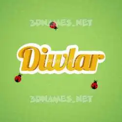 diwlar in Ladybugs style - 3D name wallpaper