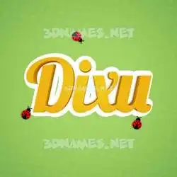 dixu in Ladybugs style - 3D name wallpaper