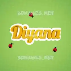 diyana in Ladybugs style - 3D name wallpaper