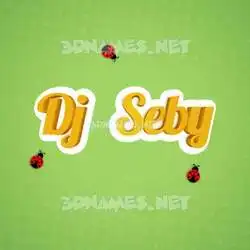 dj   seby in Ladybugs style - 3D name wallpaper