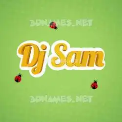 dj sam in Ladybugs style - 3D name wallpaper
