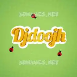 djdoojh in Ladybugs style - 3D name wallpaper