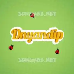 dnyandip in Ladybugs style - 3D name wallpaper