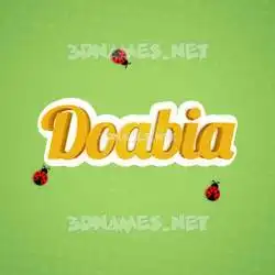 doabia in Ladybugs style - 3D name wallpaper