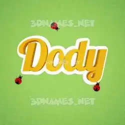 dody in Ladybugs style - 3D name wallpaper