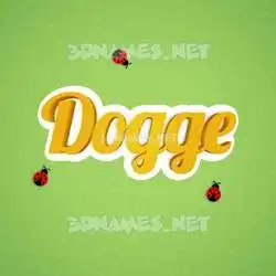 dogge in Ladybugs style - 3D name wallpaper