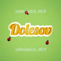 dolesov in Ladybugs style - 3D name wallpaper
