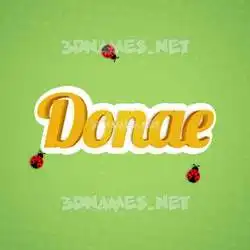 donae in Ladybugs style - 3D name wallpaper