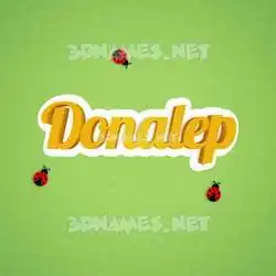 donalep in Ladybugs style - 3D name wallpaper
