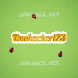 donhacker123 in Ladybugs style - 3D name wallpaper