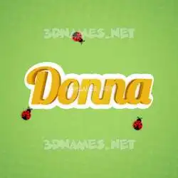 donna in Ladybugs style - 3D name wallpaper