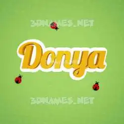 donya in Ladybugs style - 3D name wallpaper