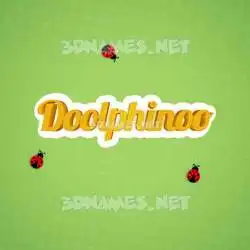 doolphinoo in Ladybugs style - 3D name wallpaper