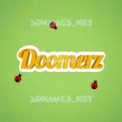 doomerz in Ladybugs style - 3D name wallpaper