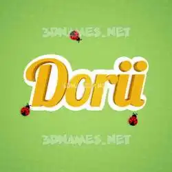 dorii in Ladybugs style - 3D name wallpaper
