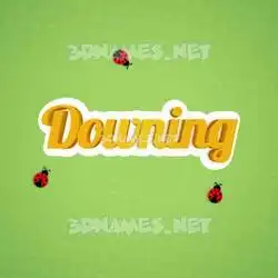 downing in Ladybugs style - 3D name wallpaper