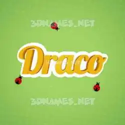 draco in Ladybugs style - 3D name wallpaper