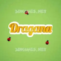 dragana in Ladybugs style - 3D name wallpaper
