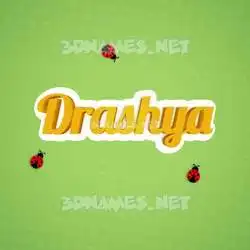 drashya in Ladybugs style - 3D name wallpaper