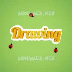 drawing in Ladybugs style - 3D name wallpaper